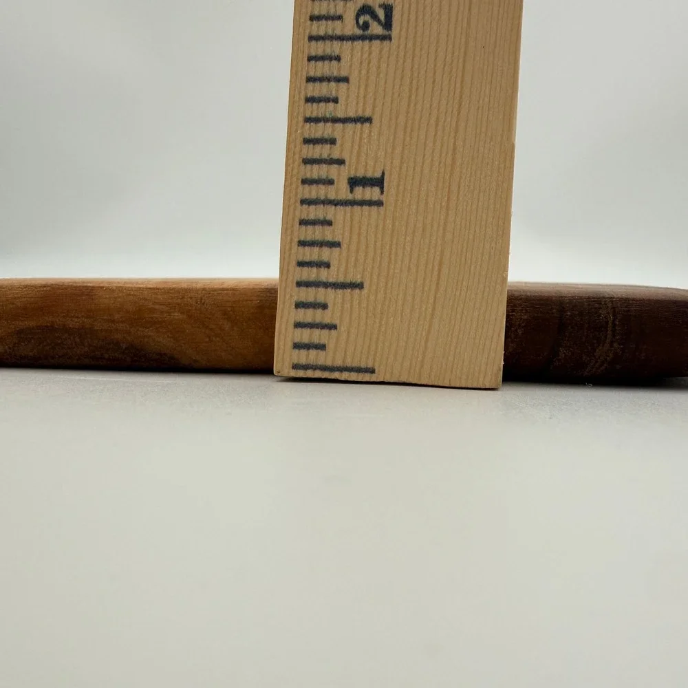 Handmade Wood Cutting Board Charcuterie Serving Platter with Handle Brown Grain